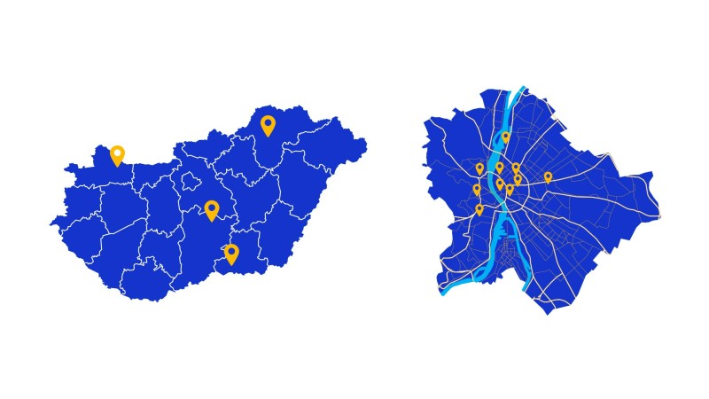 map showing donation points for sinosz